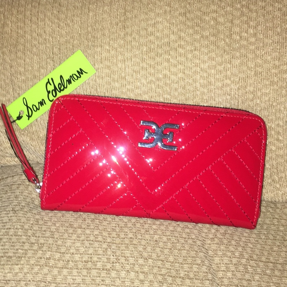 ❤️NWT Sam Edelman Red Patent Leather Wallet